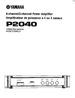 Yamaha P-2040 - Owners Manual 